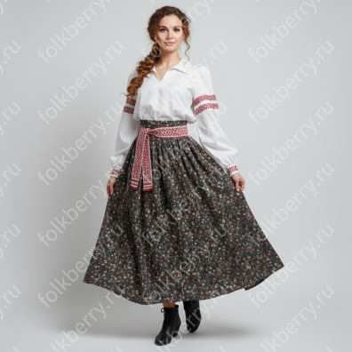 Блуза с воротником, хлопок- фото 1