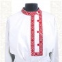 Косоворотка Оберег, лен белый с красным - фото 2