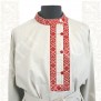 Косоворотка Оберег, лен небеленый с красным - фото 2