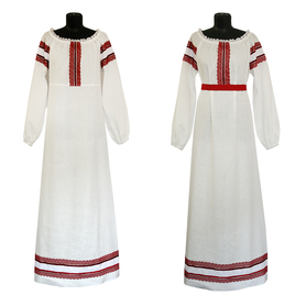 Платье Белая птица, лен